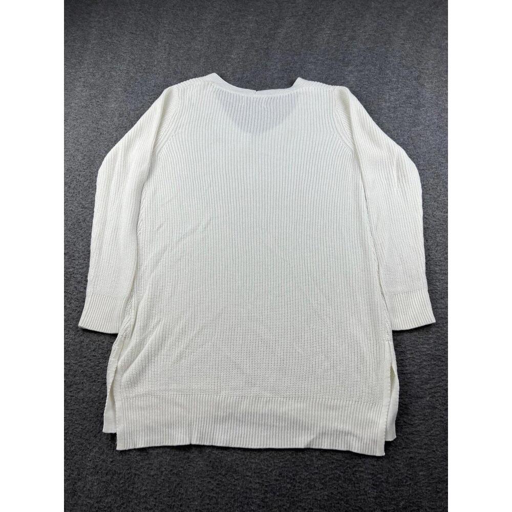 Old Navy Women's White Ribbed Knit Sweater Size Large
